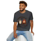 Powered By Coffee And Campfires Vintage Camping T-Shirt