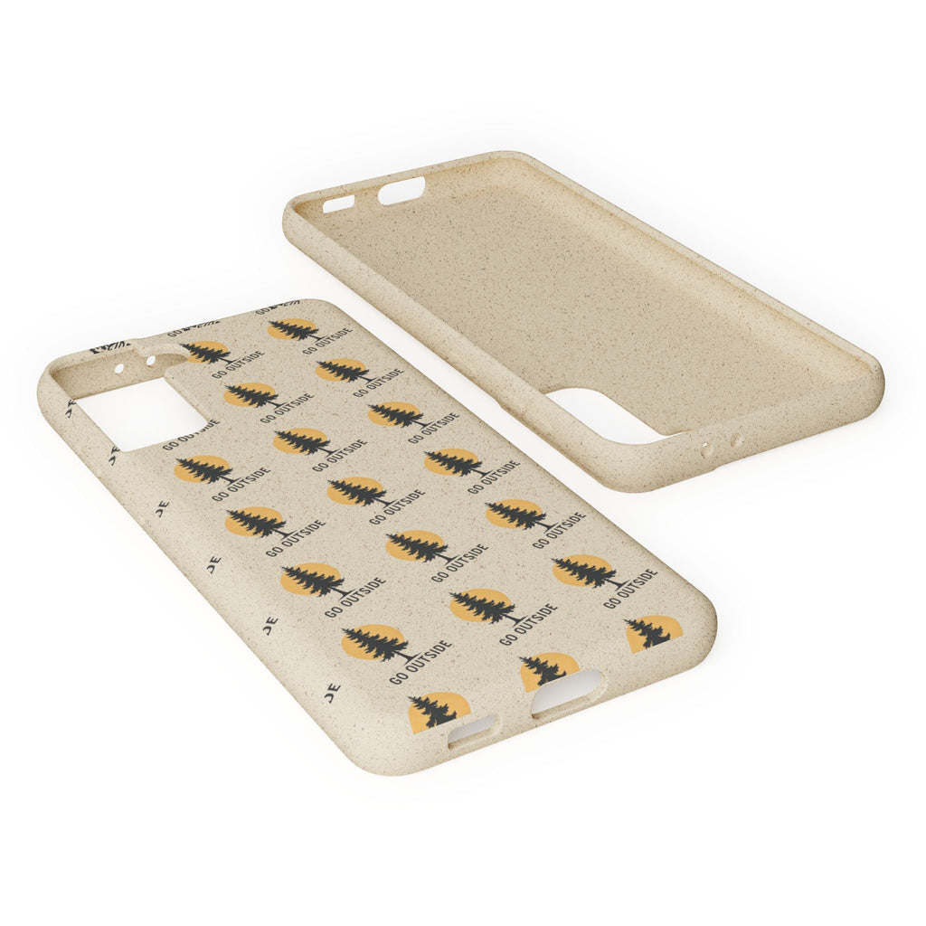 Biodegradable Phone Case — 'Go Outside' Recycled Eco-Friendly iPhone Cover