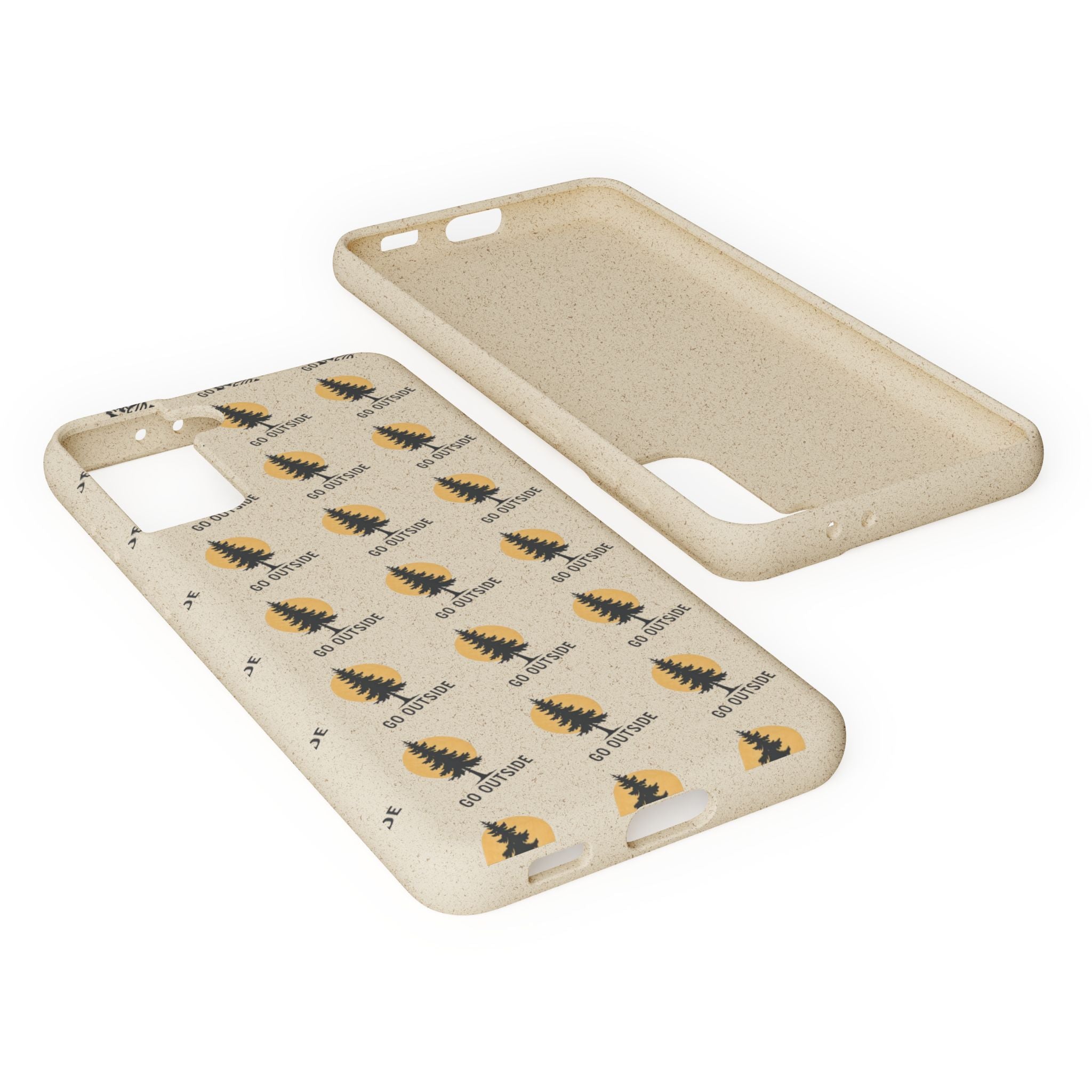 Biodegradable Phone Case — 'Go Outside' Recycled Eco-Friendly iPhone Cover