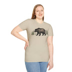Bear & Forest T‑Shirt - Rustic Woodland Graphic Tee