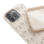 Biodegradable Phone Case — Eco-Friendly Forest Sketch Pattern