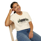 "The Mountains Are Calling" Bear and Pines T-Shirt — Outdoor Graphic Tee