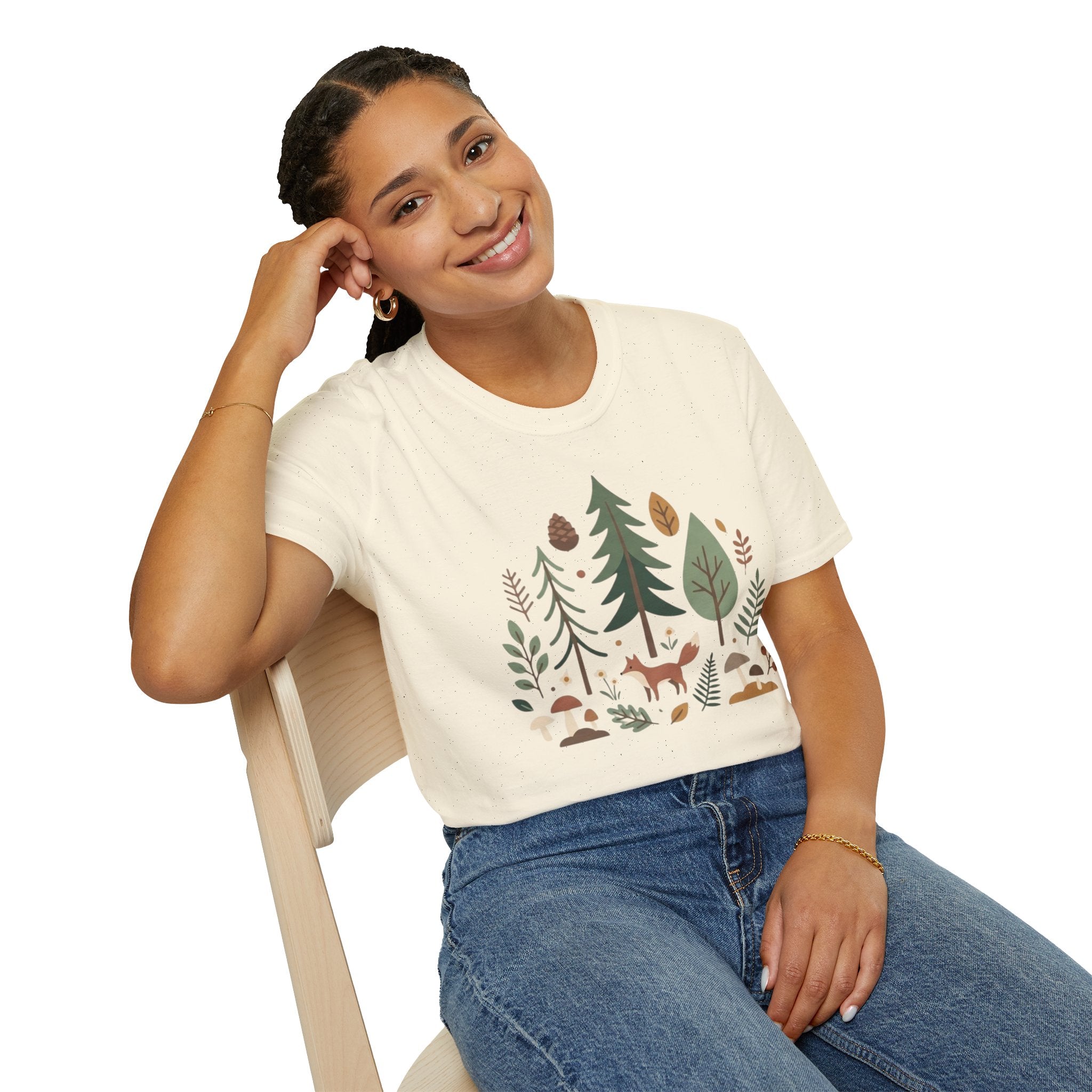 Woodland Fox T-Shirt — Nature Forest Camping Graphic Tee