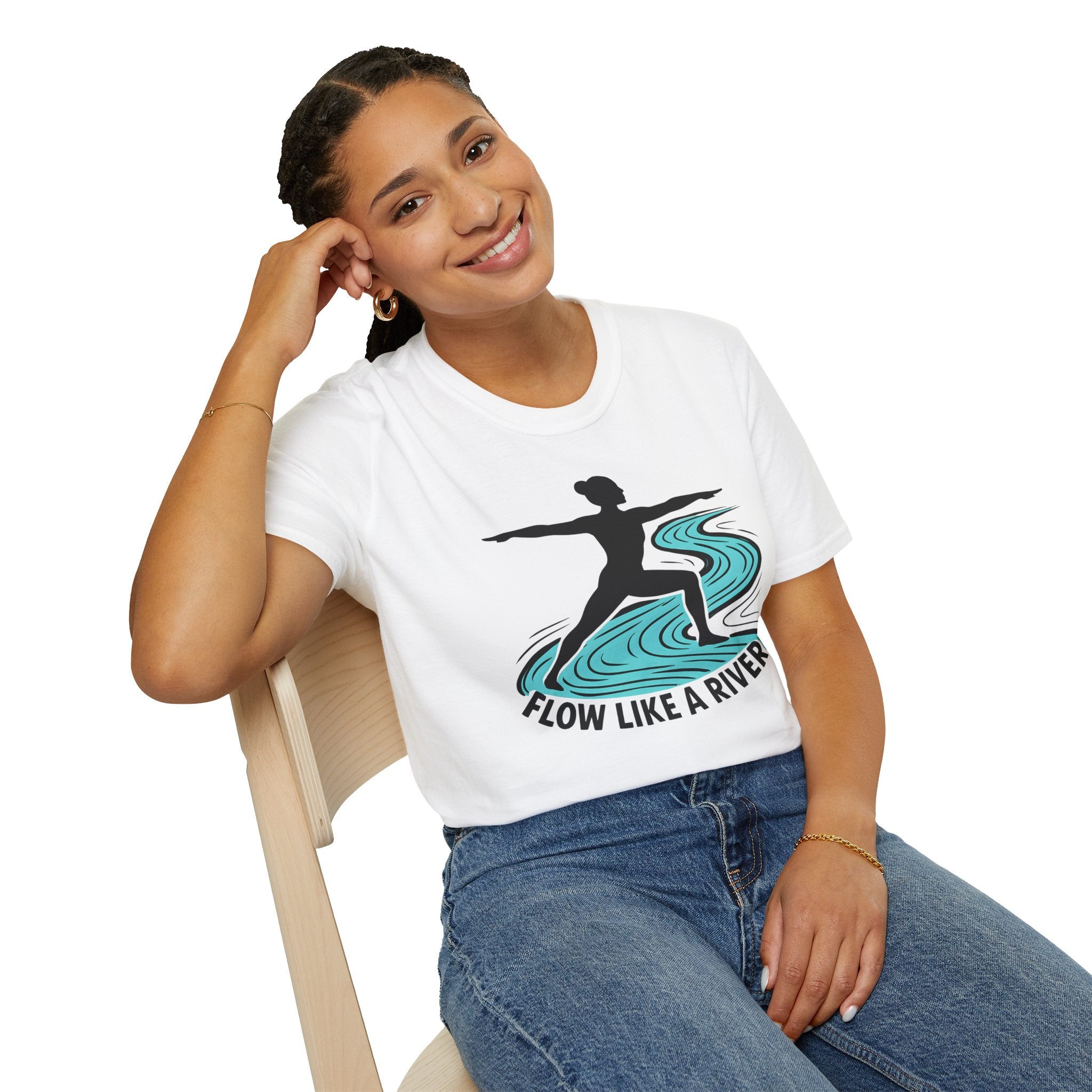 "Flow Like A River" Yoga T-Shirt