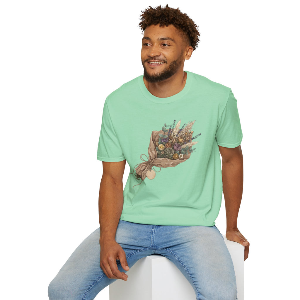 Floral Bouquet Graphic T-Shirt — Rustic Wildflower Bouquet Tee