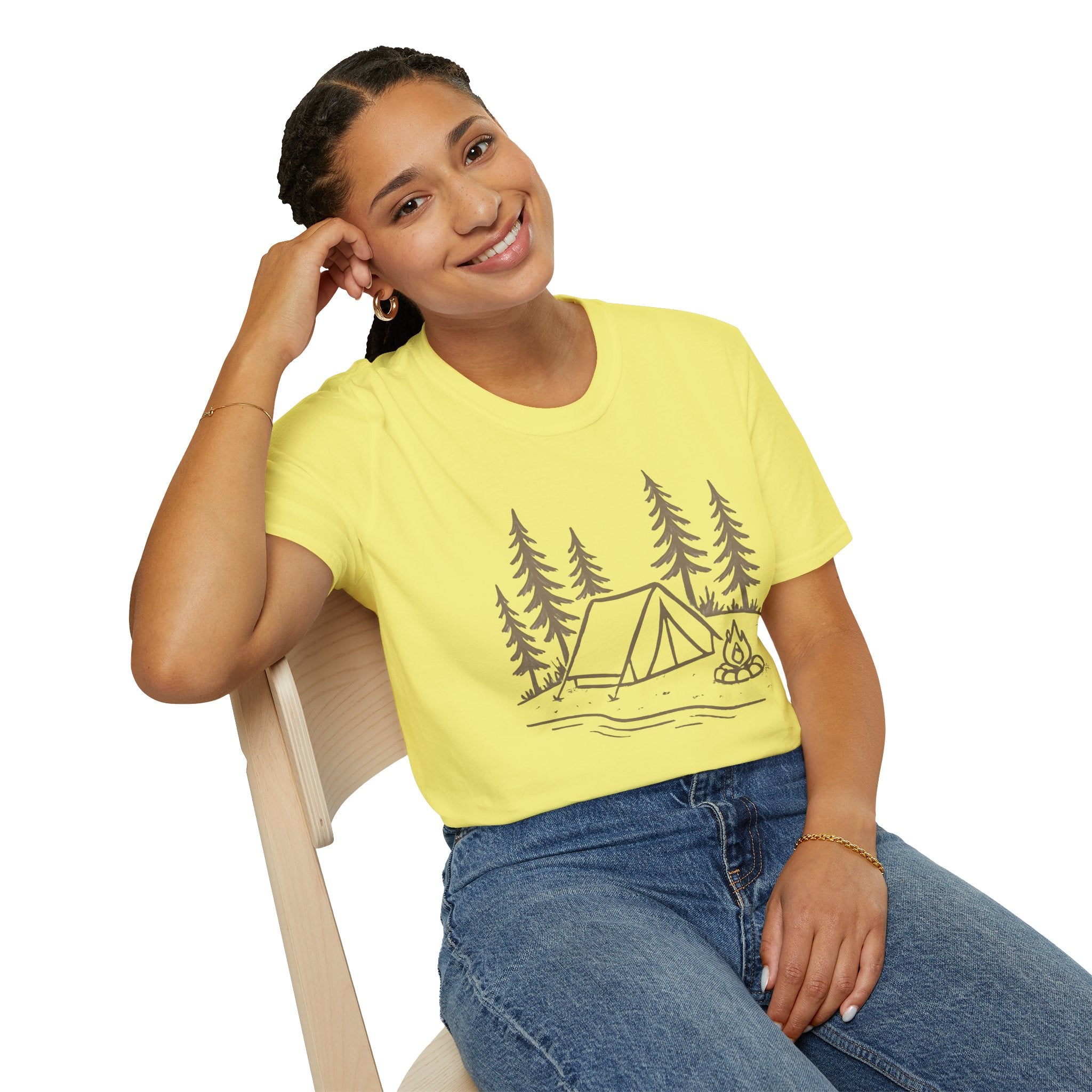 Camping Tent and Campfire T-Shirt