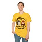 Powered By Coffee And Campfires Vintage Camping T-Shirt
