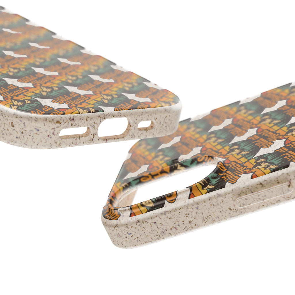 Eco-Friendly Phone Case — Vintage Camper Pattern Biodegradable iPhone Cover
