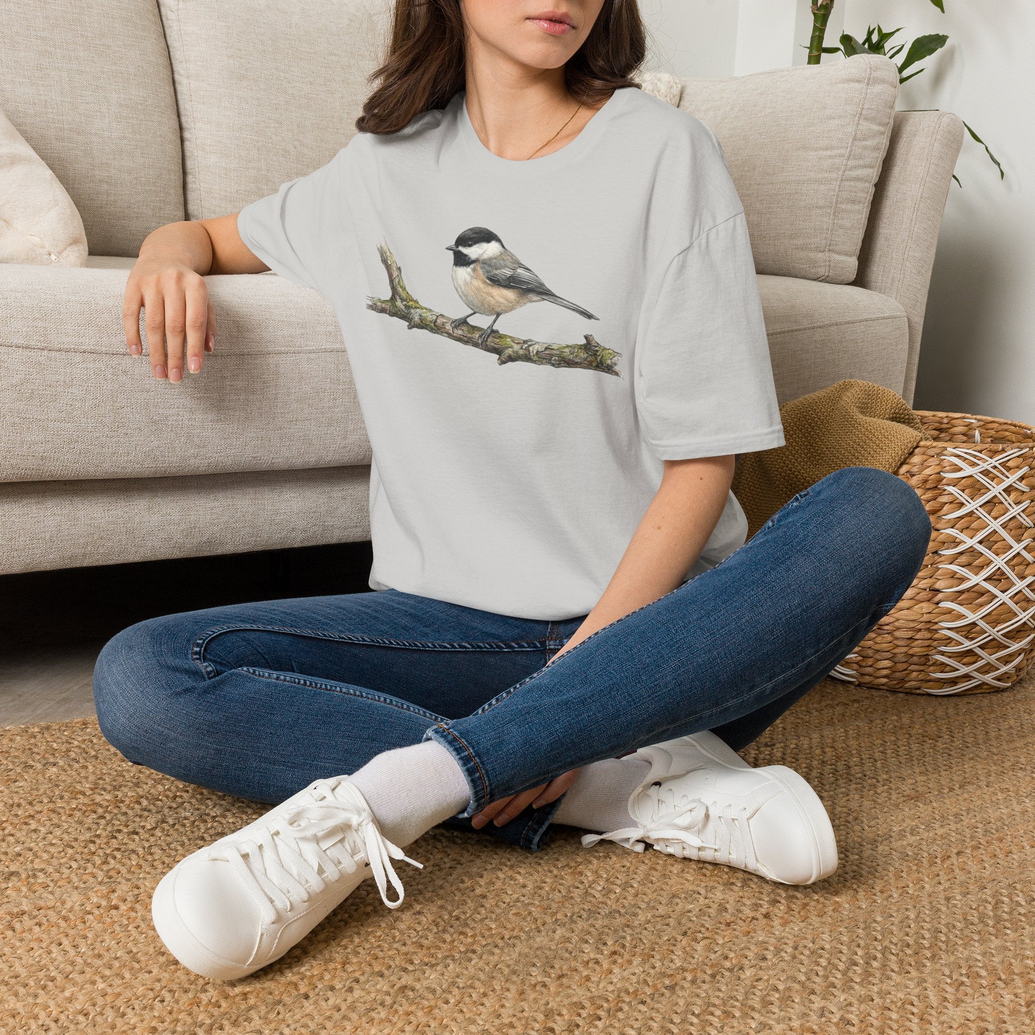 Copy of Chickadee Tee — Watercolor Songbird T‑Shirt