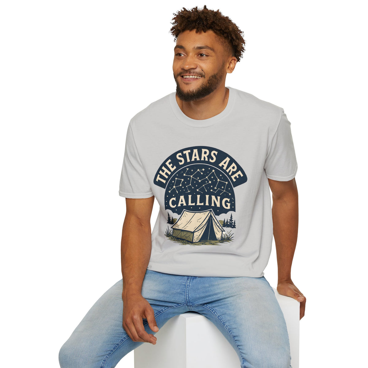"The Stars Are Calling" Camping Tent Stargazing T-Shirt