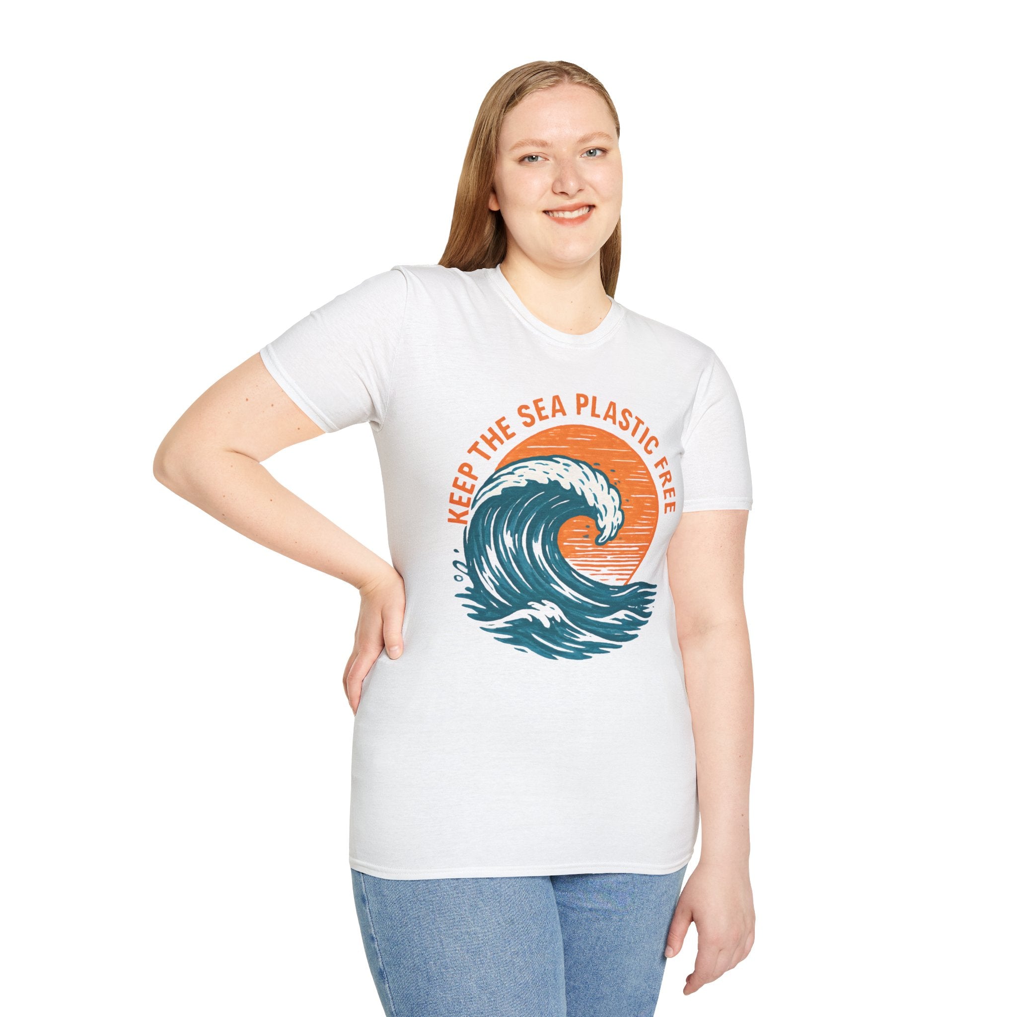 Keep the Sea Plastic Free T-Shirt — Ocean Conservation Wave Tee