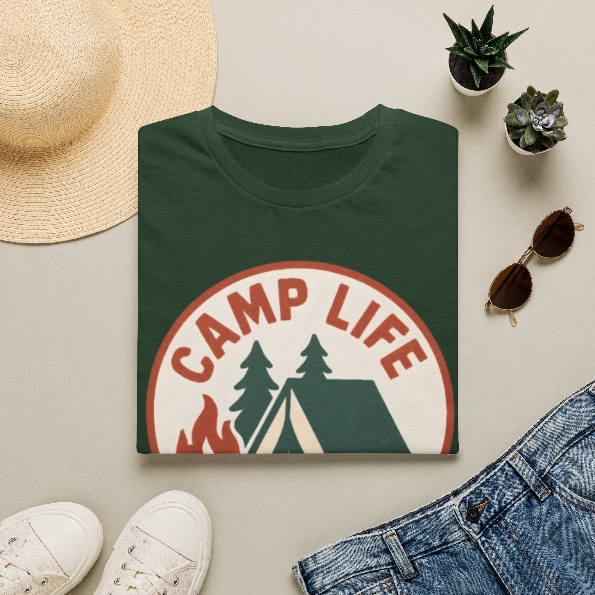 Camp Life T-Shirt — Tent & Campfire Outdoor Tee