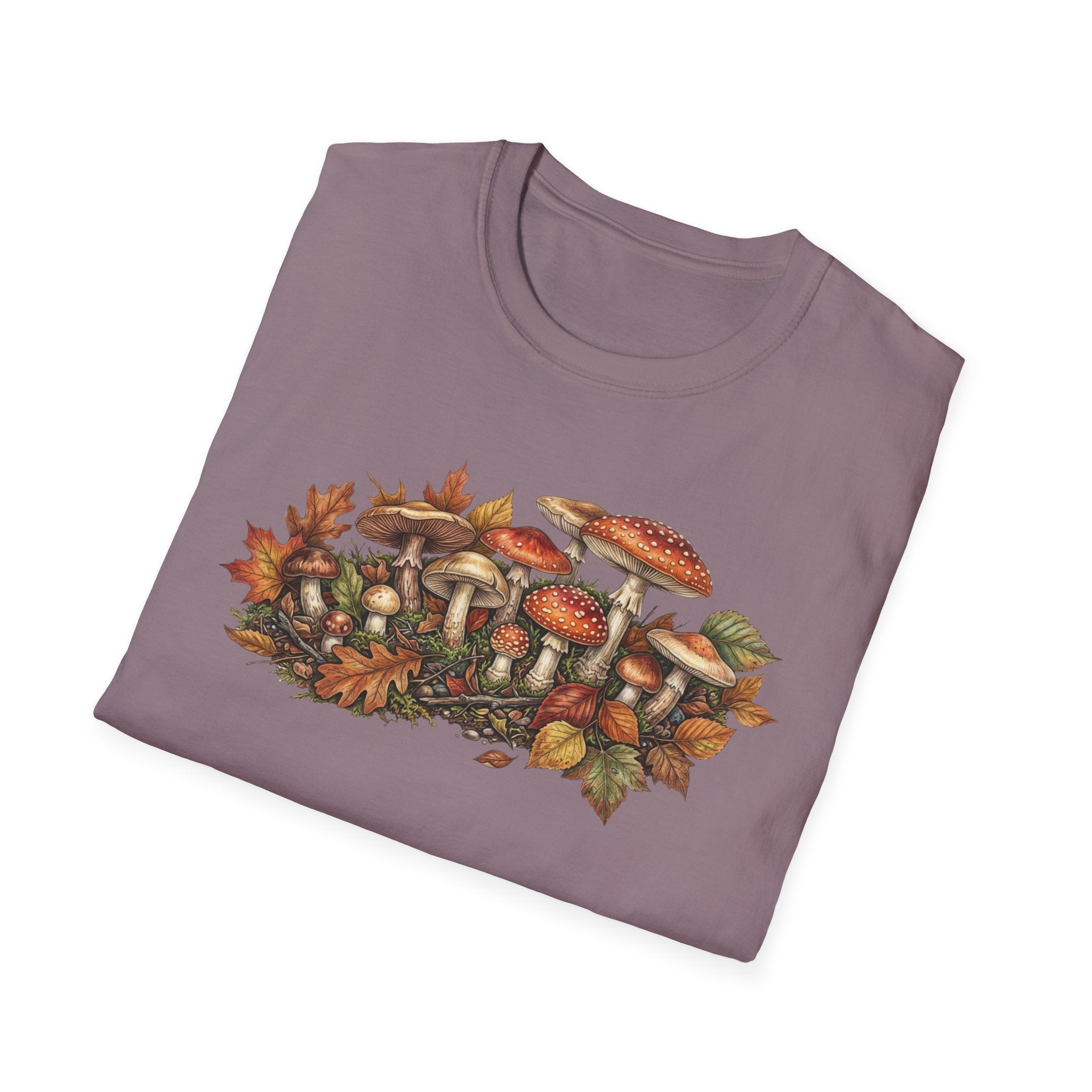 Mushroom & Autumn Leaves T-Shirt