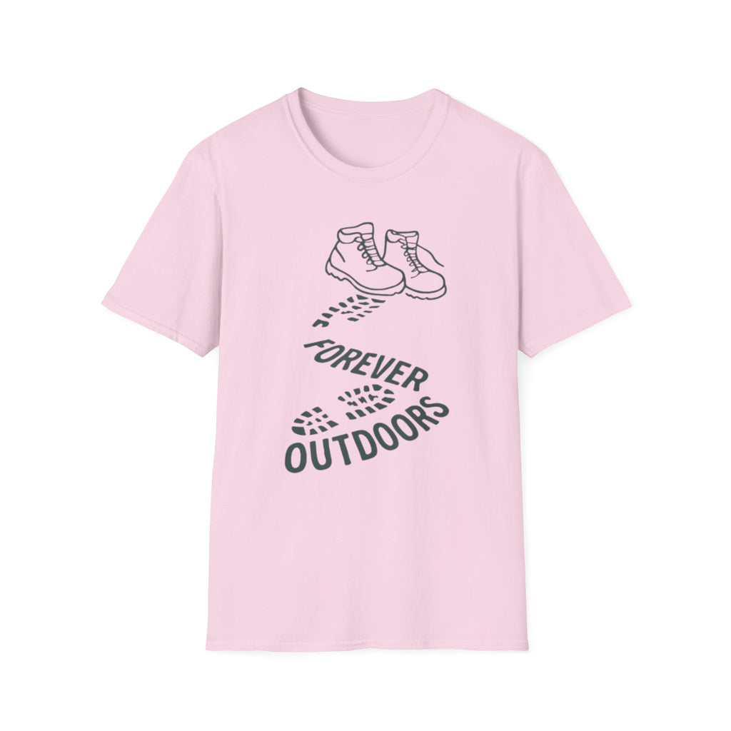 Boots with Footprints "Forever Outdoors" T-Shirt