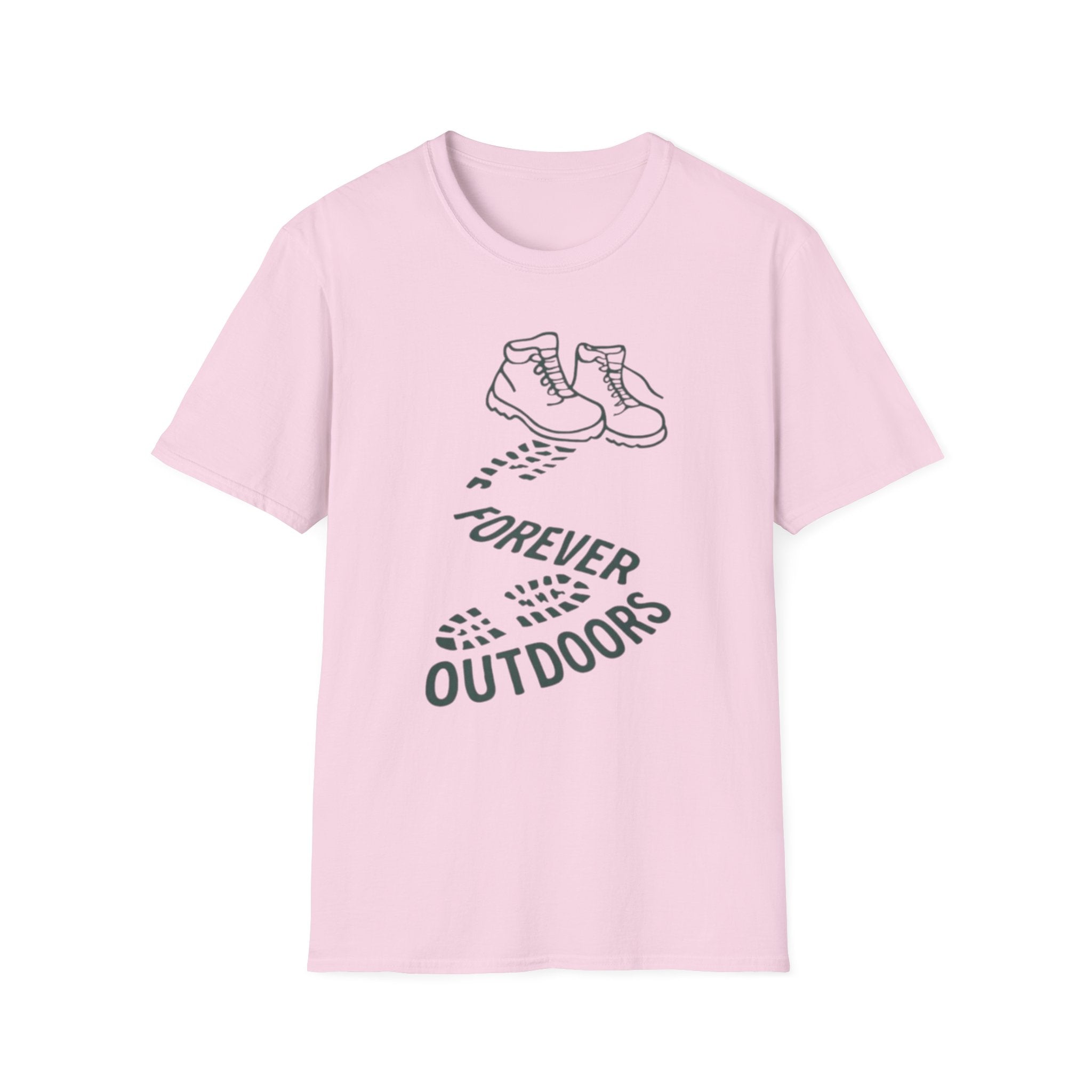 Boots with Footprints "Forever Outdoors" T-Shirt