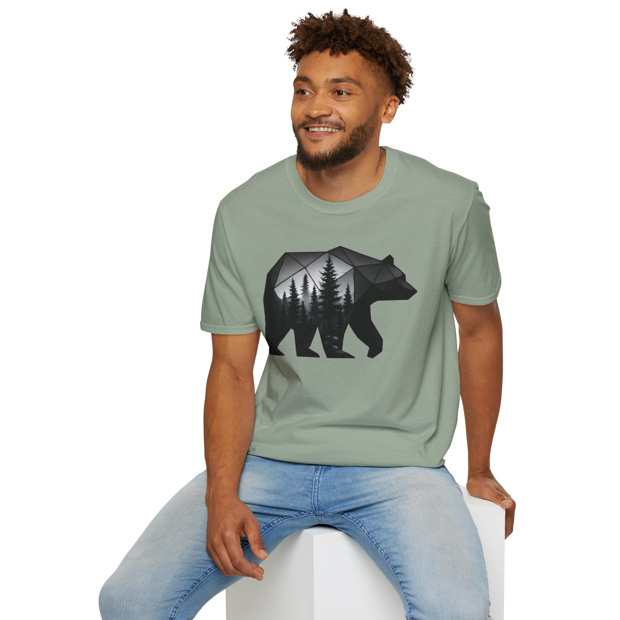 Geometric Forest Bear T-Shirt