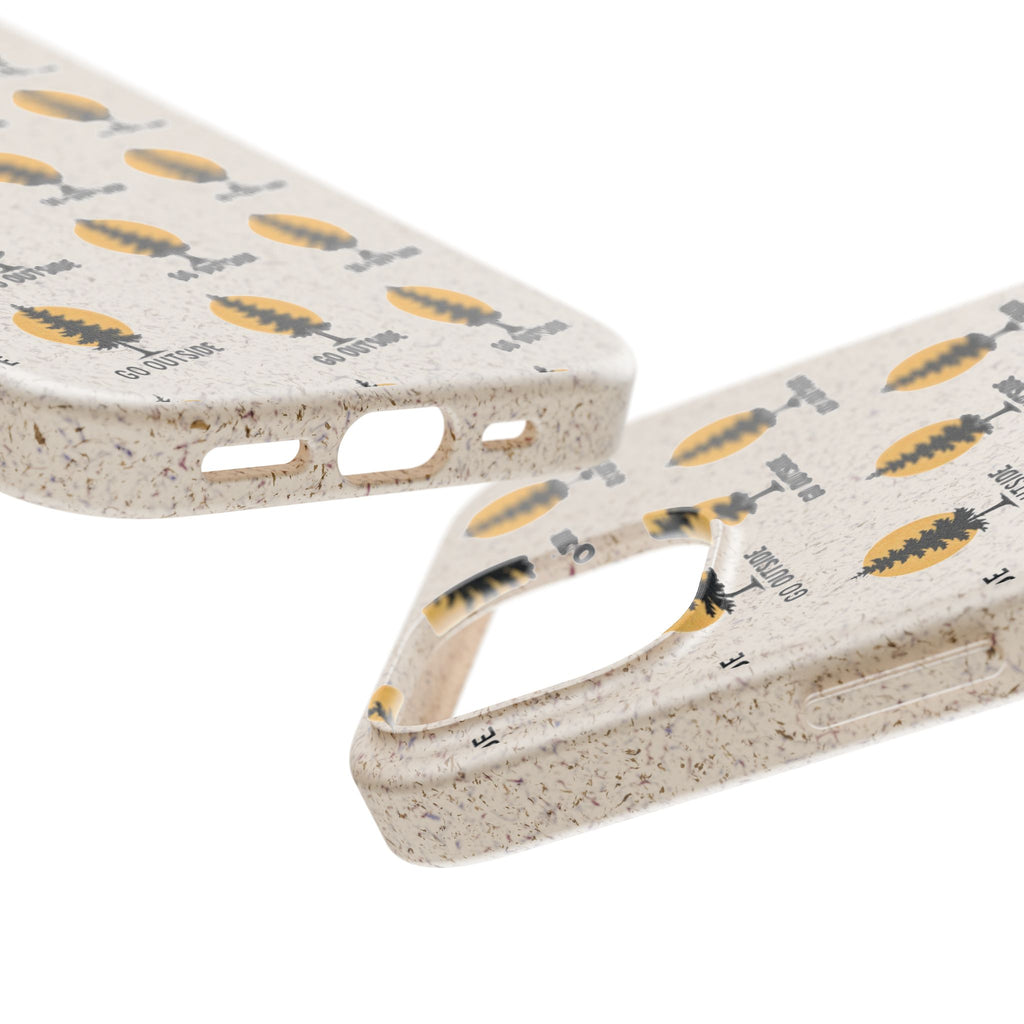 Biodegradable Phone Case — 'Go Outside' Recycled Eco-Friendly iPhone Cover