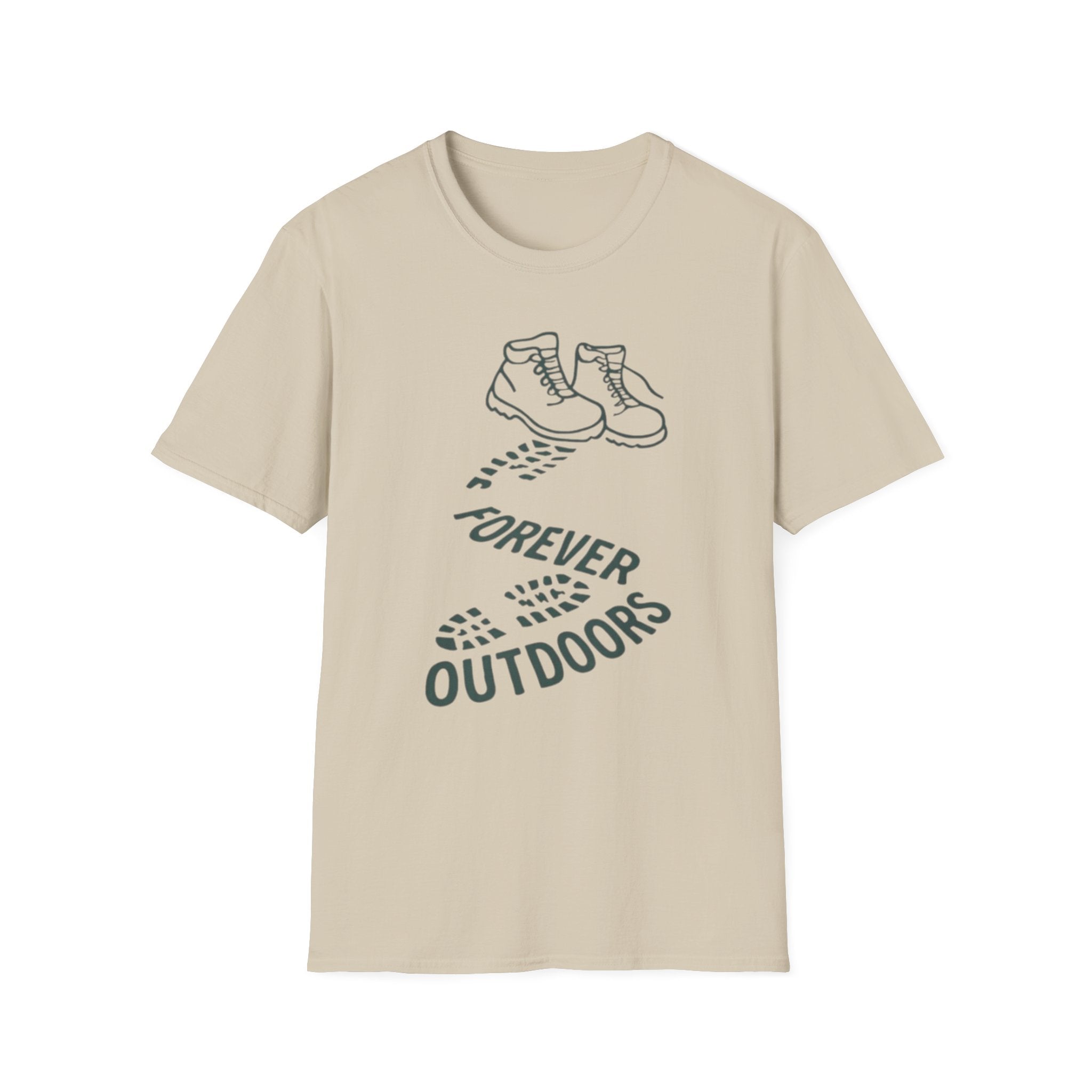 Boots with Footprints "Forever Outdoors" T-Shirt