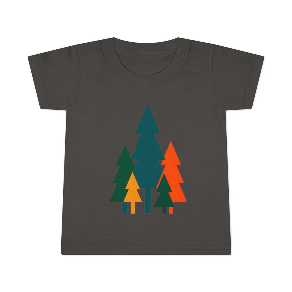 Toddler T-Shirt - Colorful Geometric Pine Trees Kids Tee