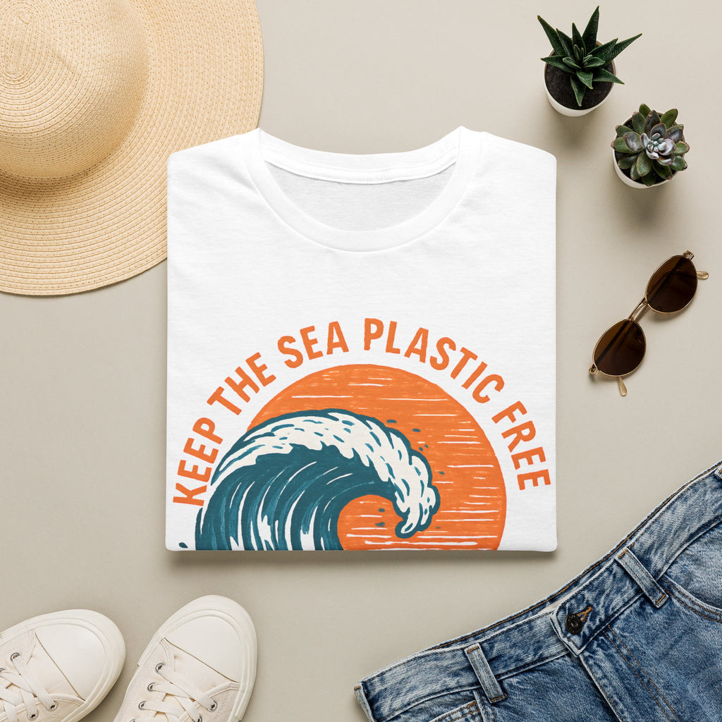 Keep the Sea Plastic Free T-Shirt — Ocean Conservation Wave Tee