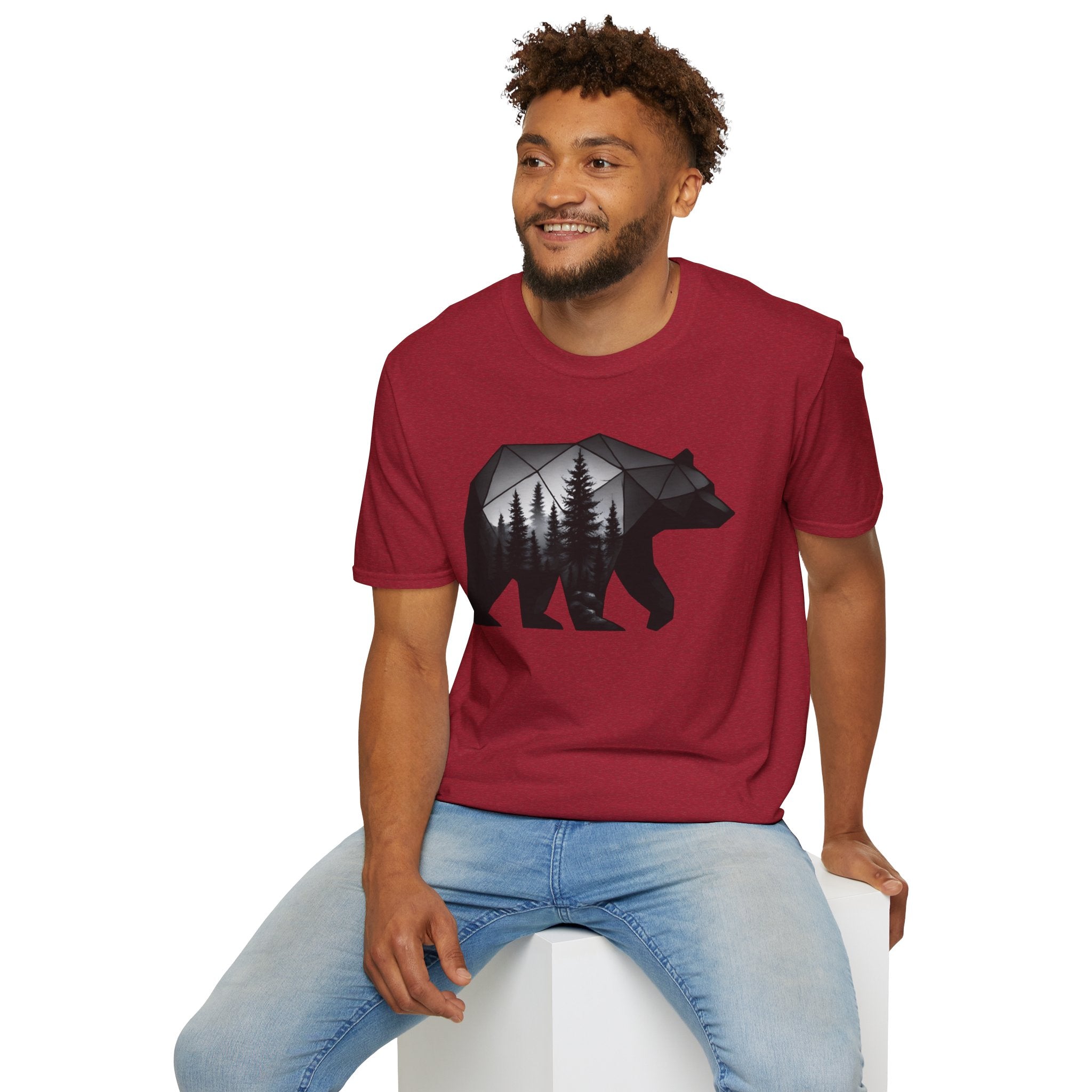 Geometric Forest Bear T-Shirt