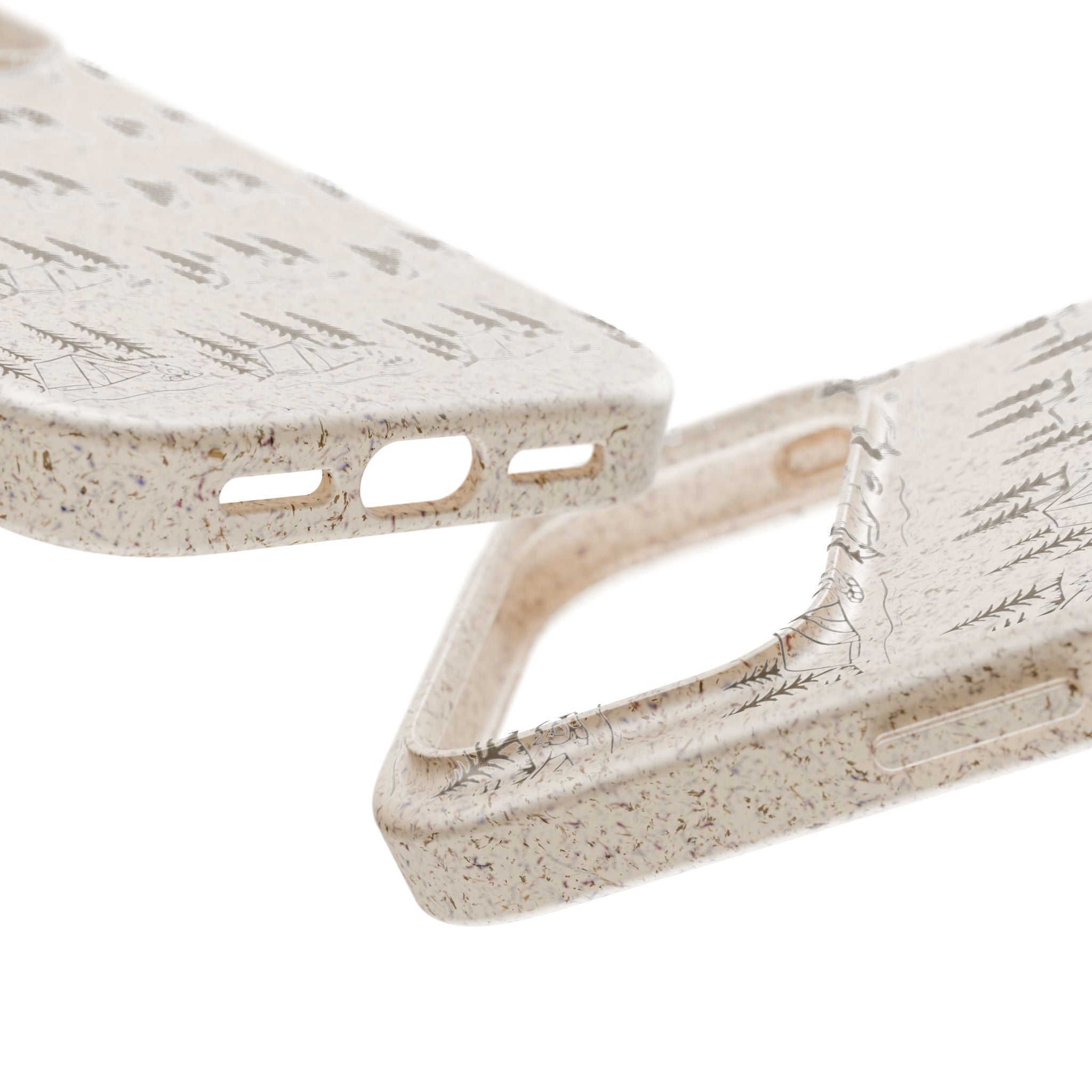Biodegradable Phone Case — Eco-Friendly Forest Sketch Pattern