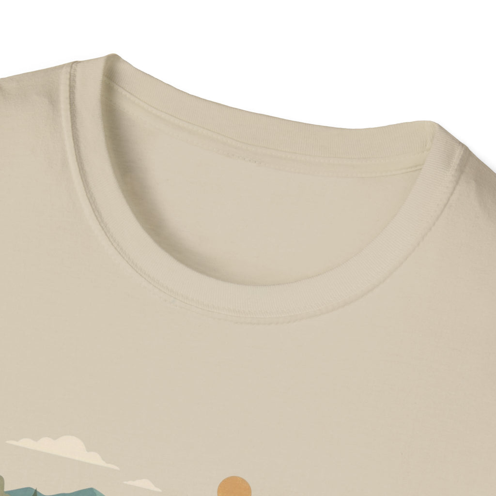 Hiker Mountain Sunset T-Shirt — Scenic Trail Adventure Tee
