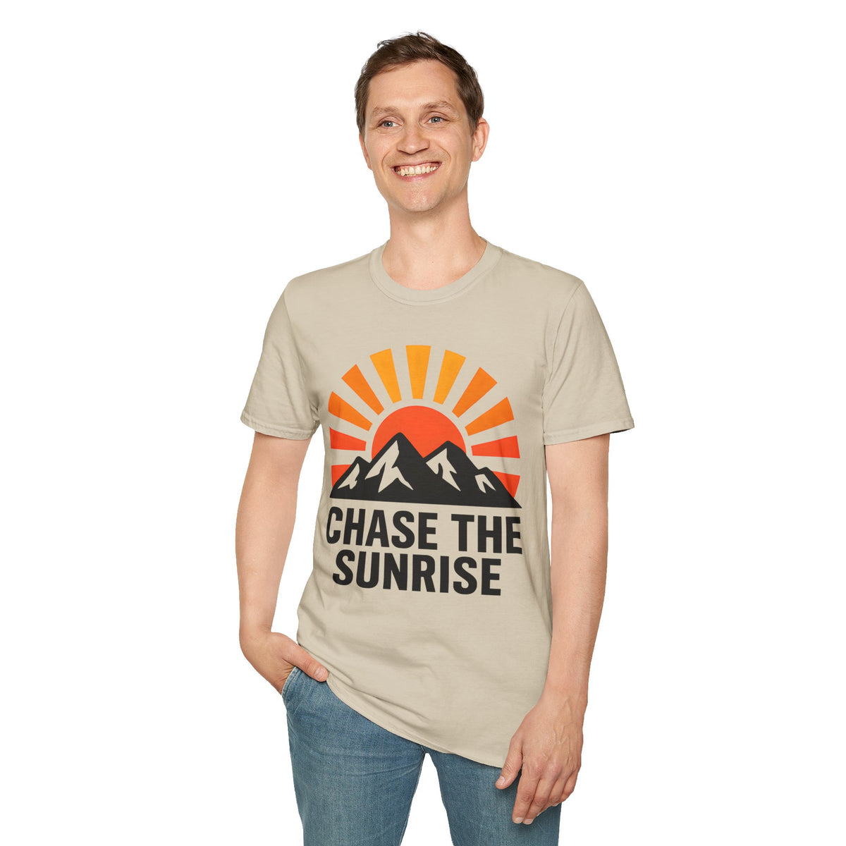 Chase The Sunrise Mountain T-Shirt — Sunrise & Peaks Graphic Tee