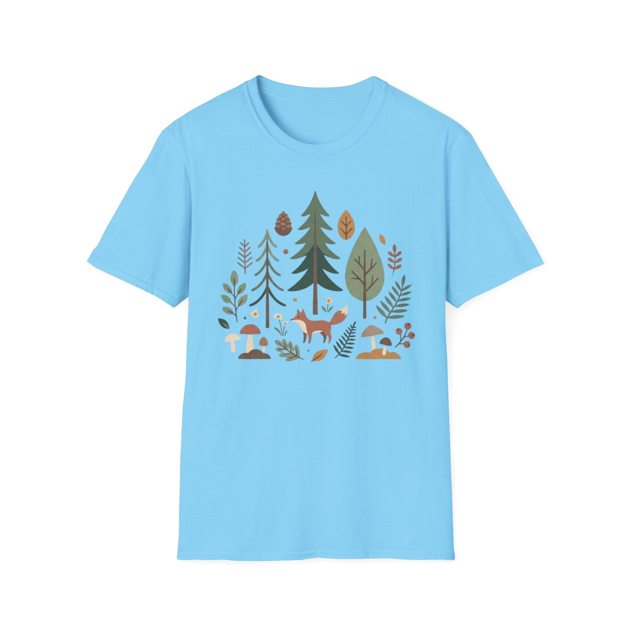 Woodland Fox T-Shirt — Nature Forest Camping Graphic Tee