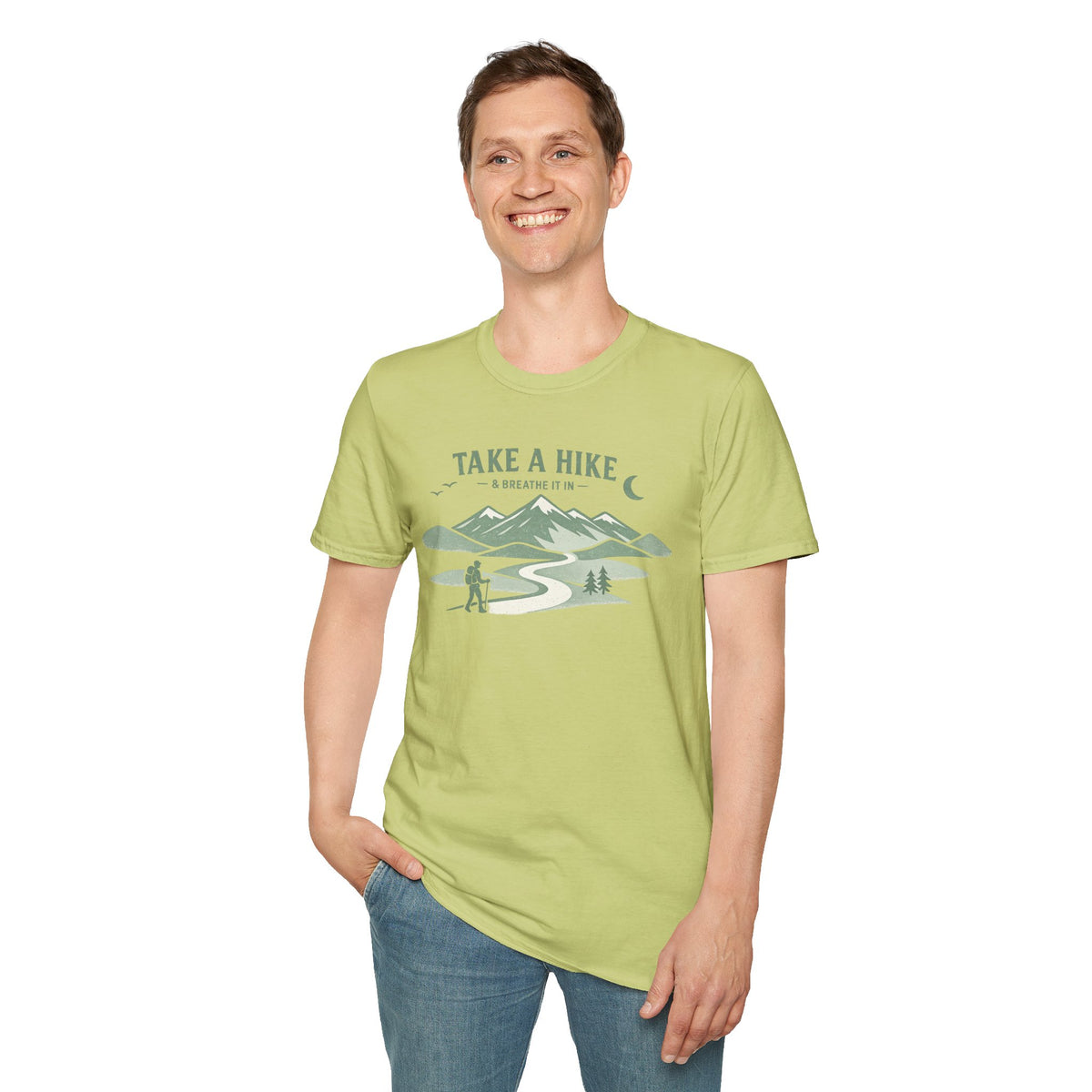 "Take A Hike & Breathe It In" Outdoor Hiking Graphic Tee