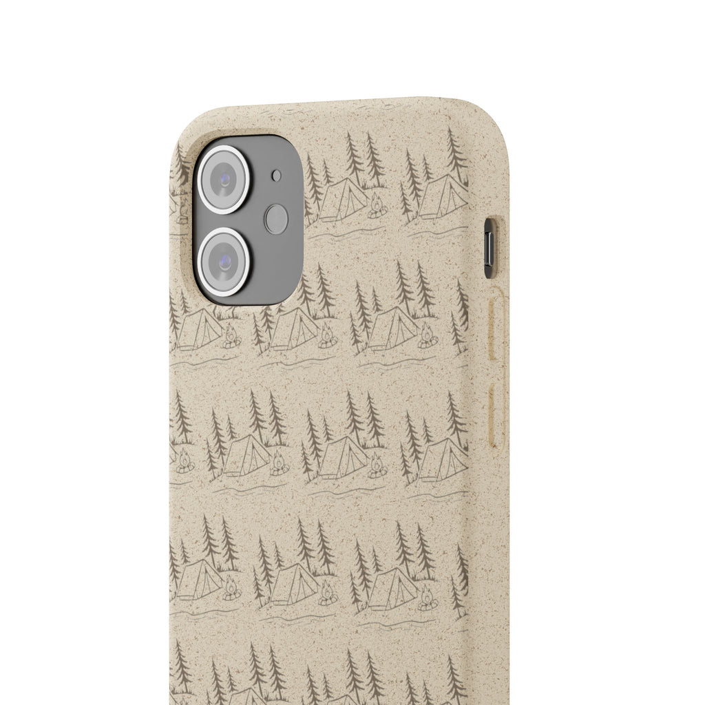Biodegradable Phone Case — Eco-Friendly Forest Sketch Pattern