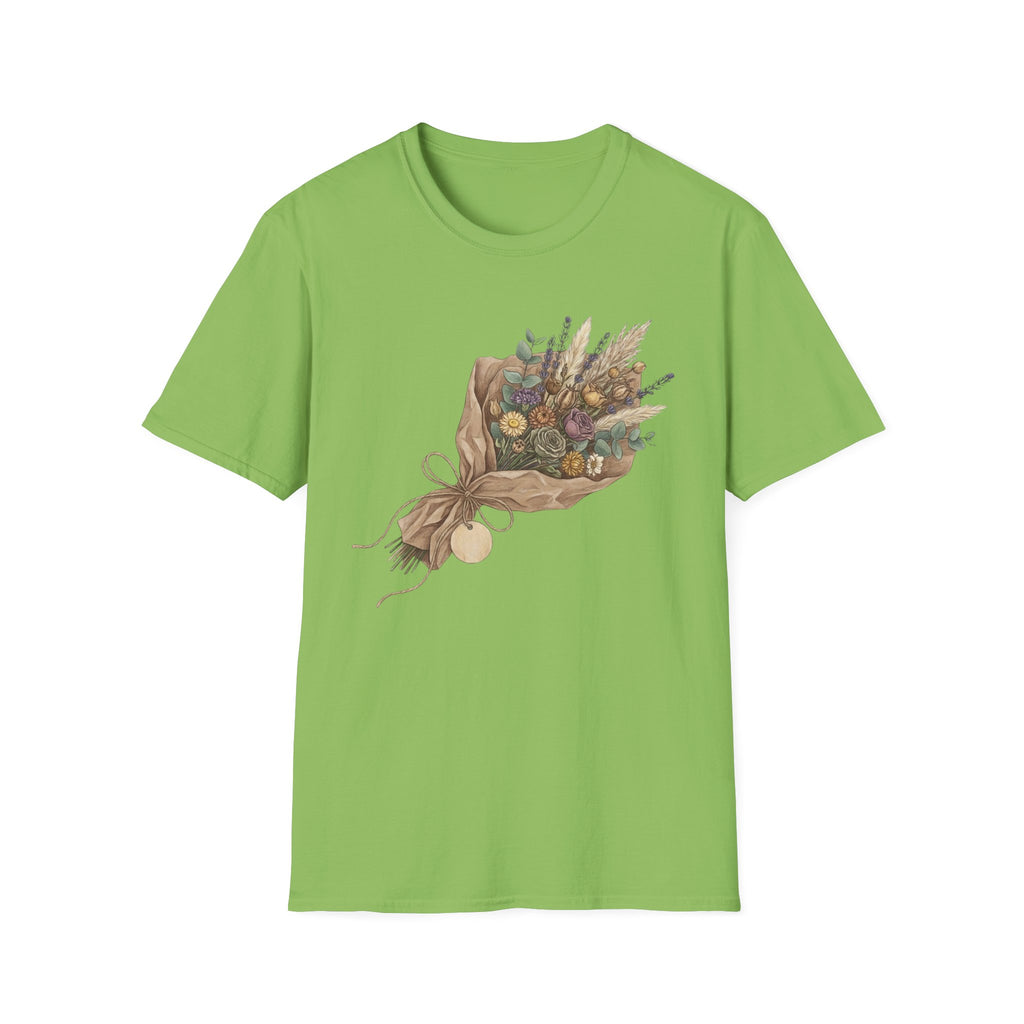 Floral Bouquet Graphic T-Shirt — Rustic Wildflower Bouquet Tee