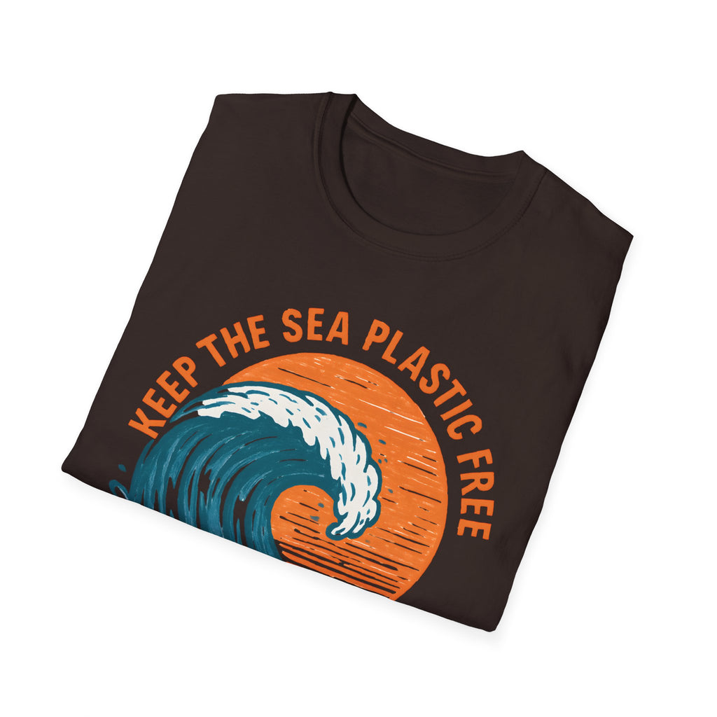 Keep the Sea Plastic Free T-Shirt — Ocean Conservation Wave Tee