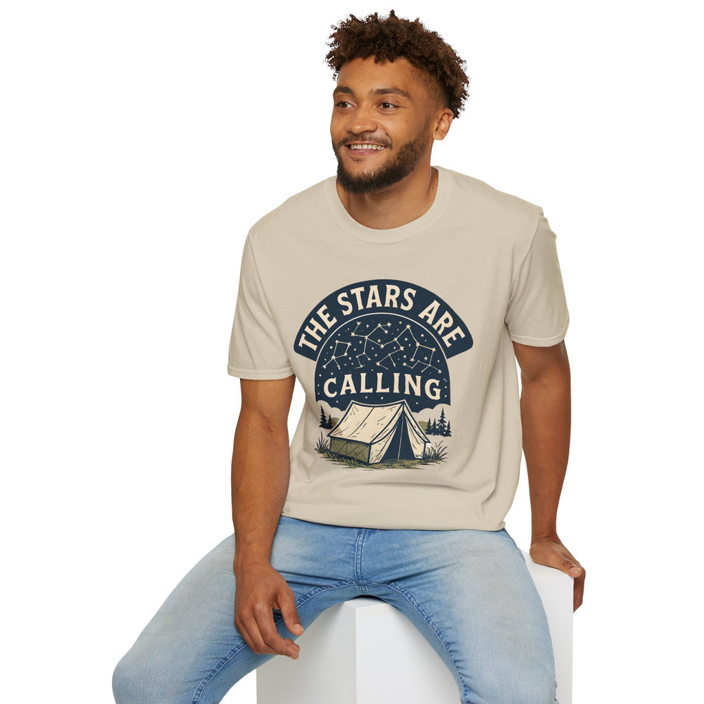 "The Stars Are Calling" Camping Tent Stargazing T-Shirt