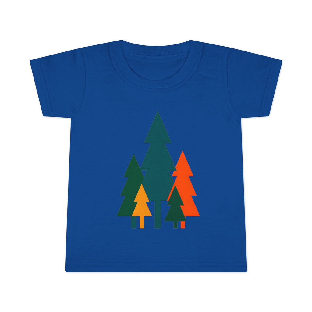 Toddler T-Shirt - Colorful Geometric Pine Trees Kids Tee
