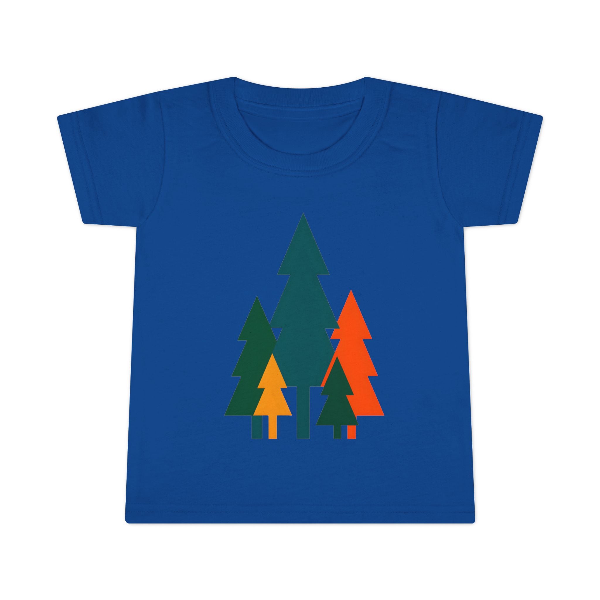 Toddler T-Shirt - Colorful Geometric Pine Trees Kids Tee