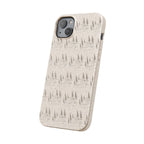 Biodegradable Phone Case — Eco-Friendly Forest Sketch Pattern