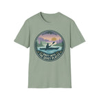 Kayak Sunset T‑Shirt — "Drift Into The Quiet Places" Outdoor Relaxation Tee