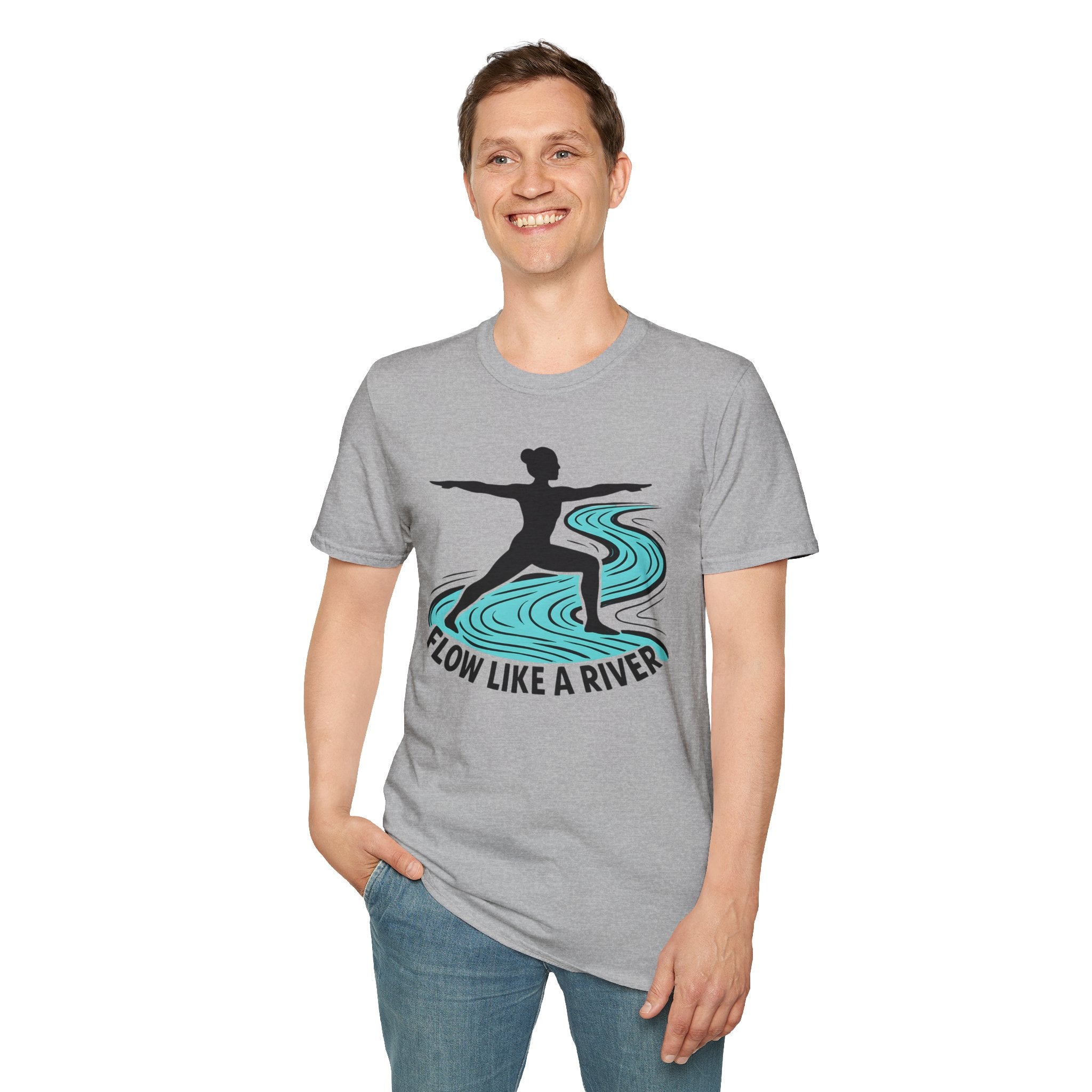"Flow Like A River" Yoga T-Shirt