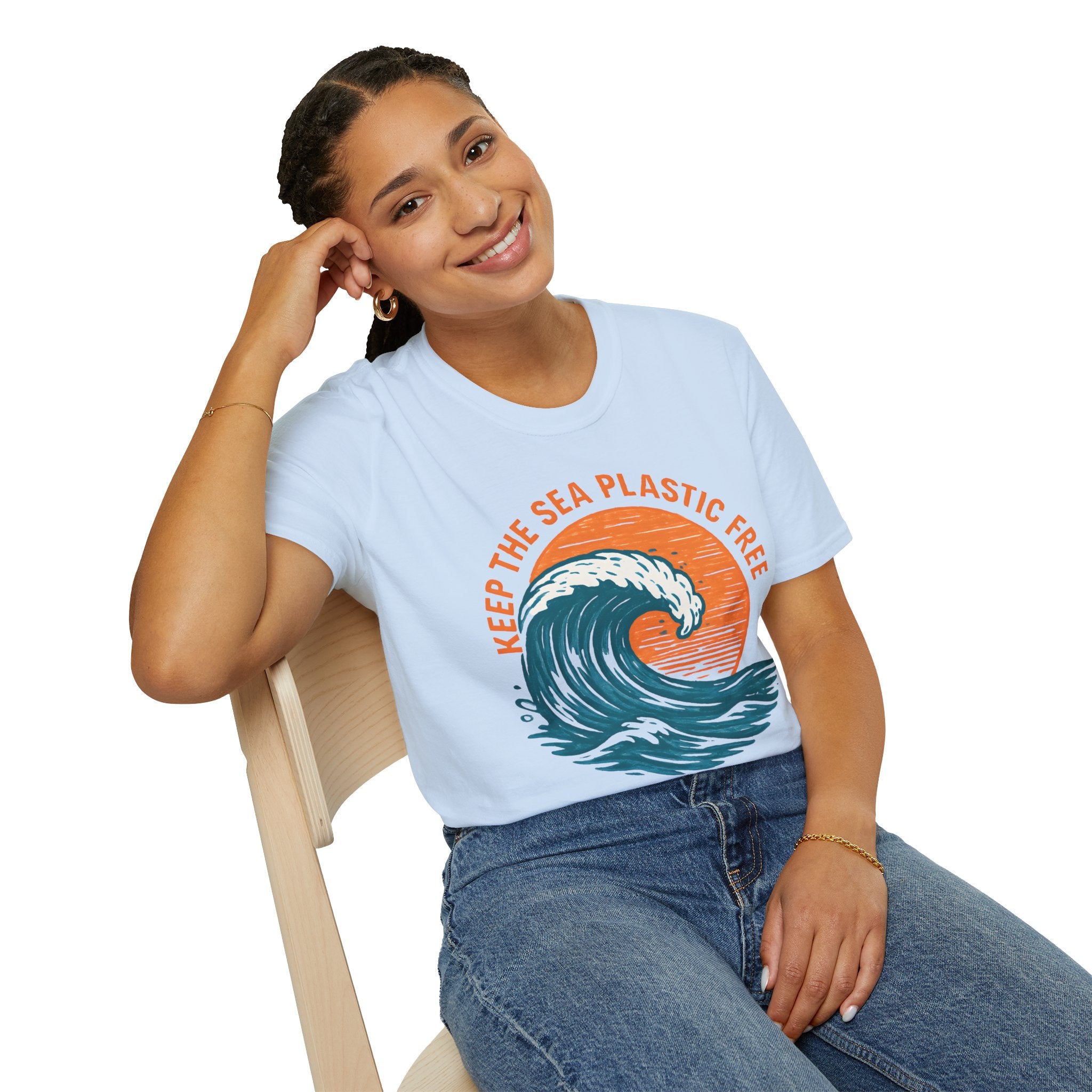 Keep the Sea Plastic Free T-Shirt — Ocean Conservation Wave Tee