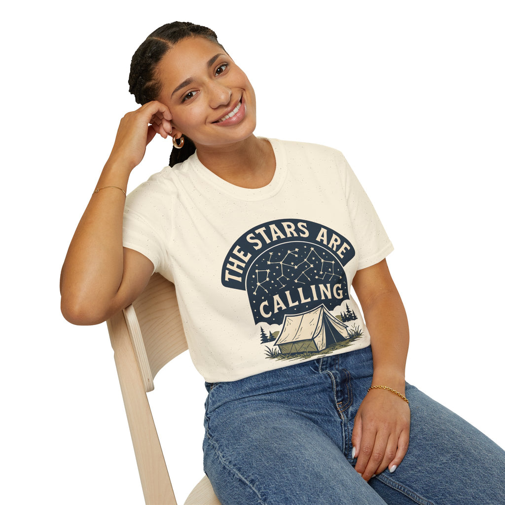 "The Stars Are Calling" Camping Tent Stargazing T-Shirt
