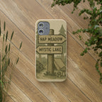 Biodegradable Phone Case — 'Nap Meadow' Mystic Lake Camping Design