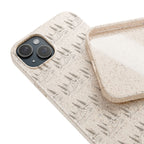 Biodegradable Phone Case — Eco-Friendly Forest Sketch Pattern