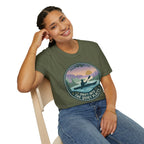 "Drift Into The Quiet Places" Kayak Sunset T‑Shirt — Outdoor Relaxation Tee Shirt