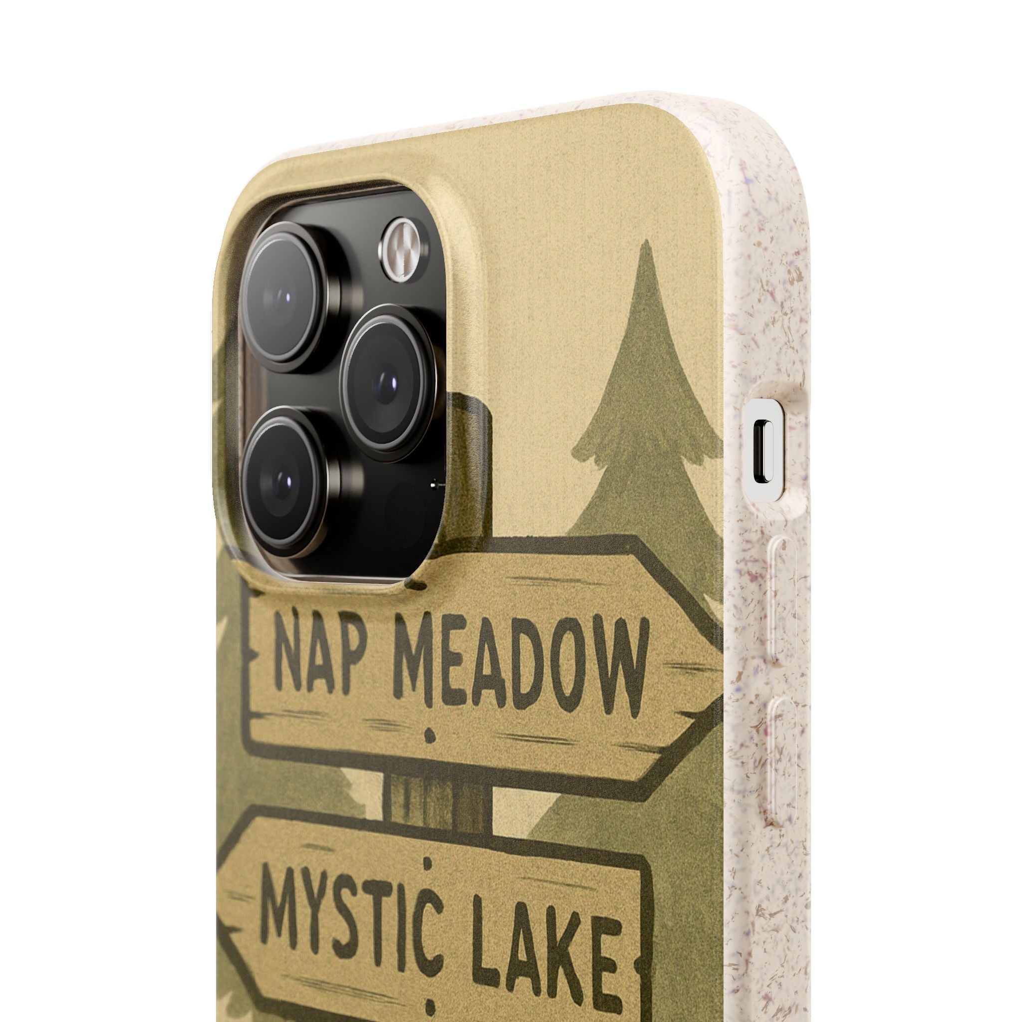 Biodegradable Phone Case — 'Nap Meadow' Mystic Lake Camping Design