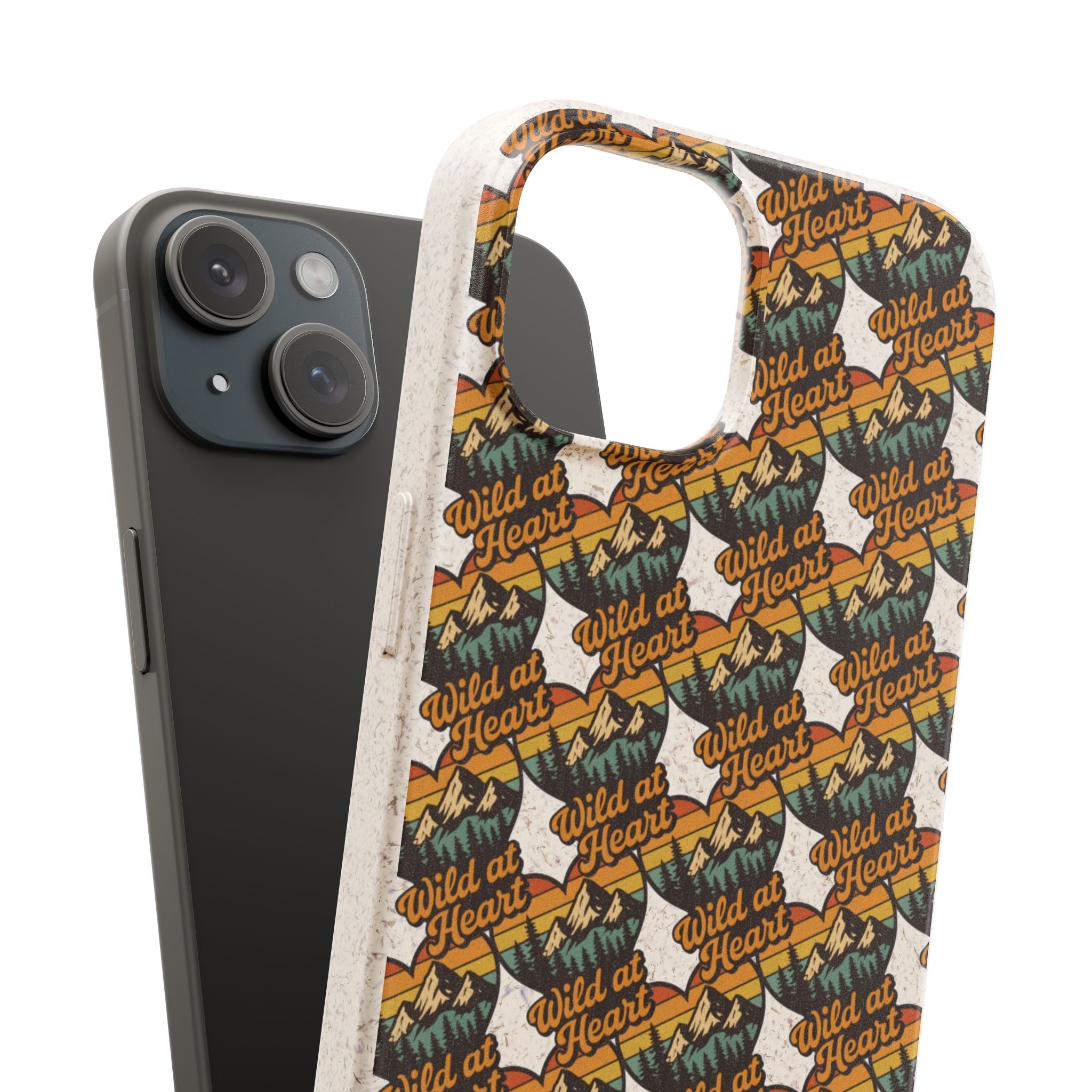 Eco-Friendly Phone Case — Vintage Camper Pattern Biodegradable iPhone Cover