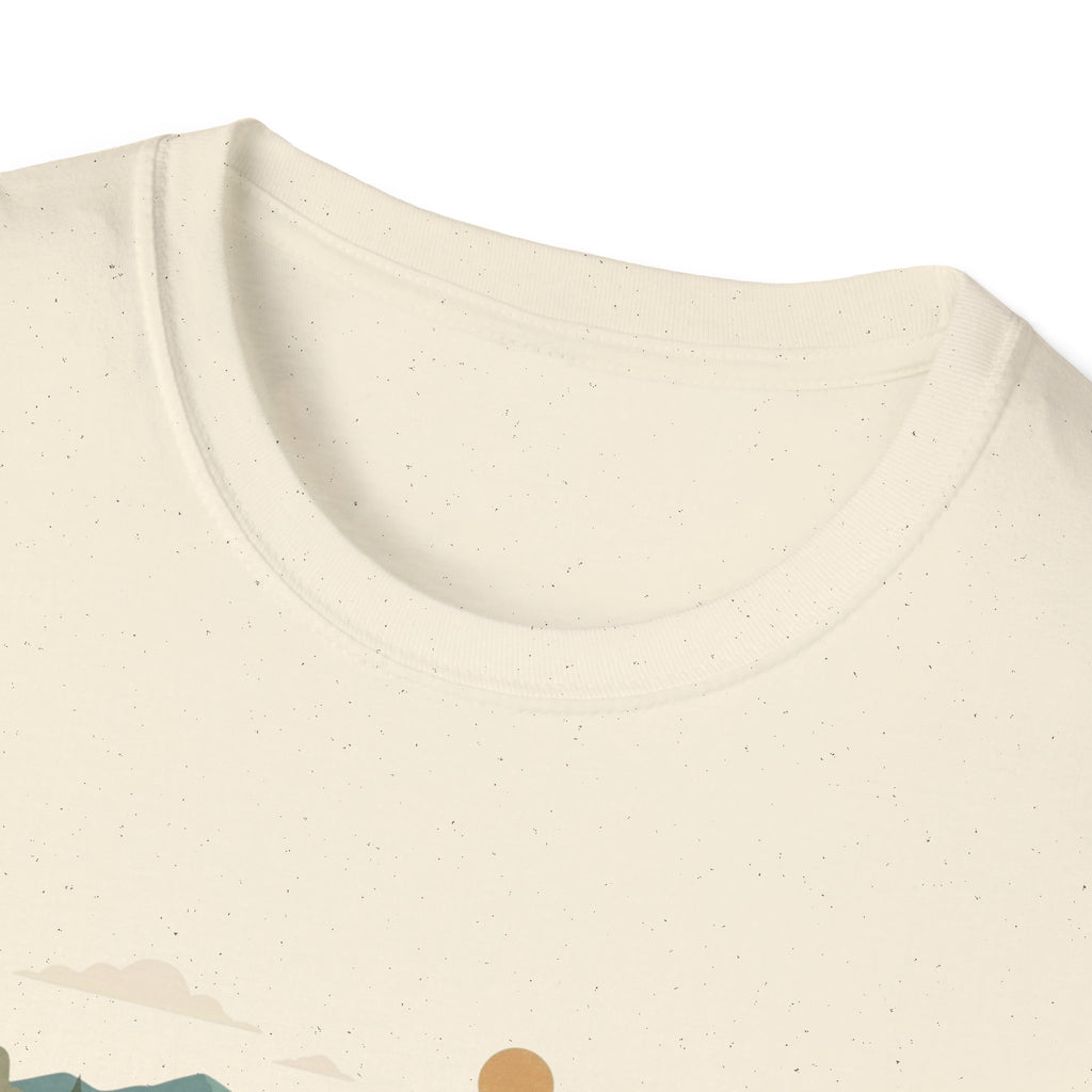 Hiker Mountain Sunset T-Shirt — Scenic Trail Adventure Tee