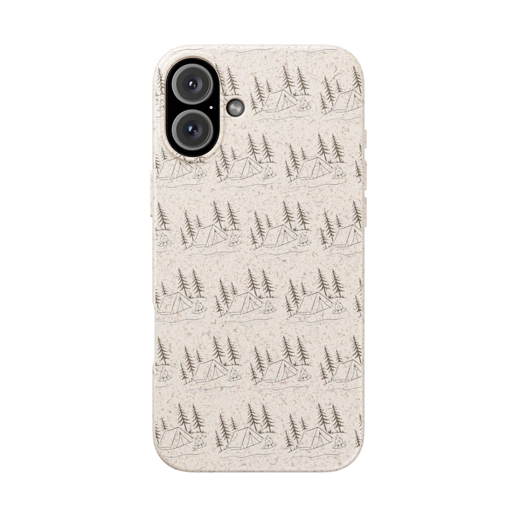 Biodegradable Phone Case — Eco-Friendly Forest Sketch Pattern