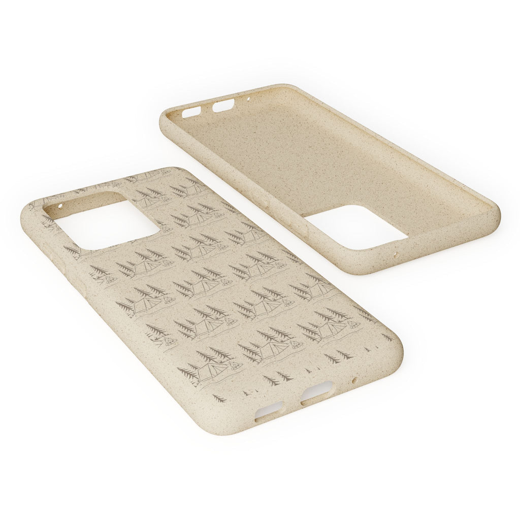 Biodegradable Phone Case — Eco-Friendly Forest Sketch Pattern