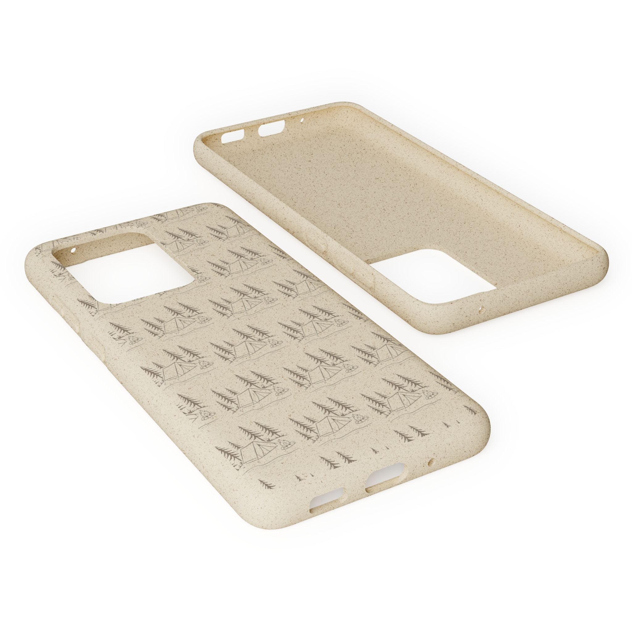 Biodegradable Phone Case — Eco-Friendly Forest Sketch Pattern